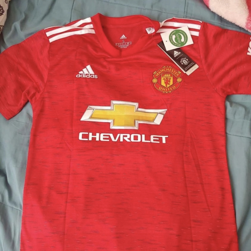 Manchester United Adidas 2020 2021 Red Home Jersey Men’s Size S Small New NWT